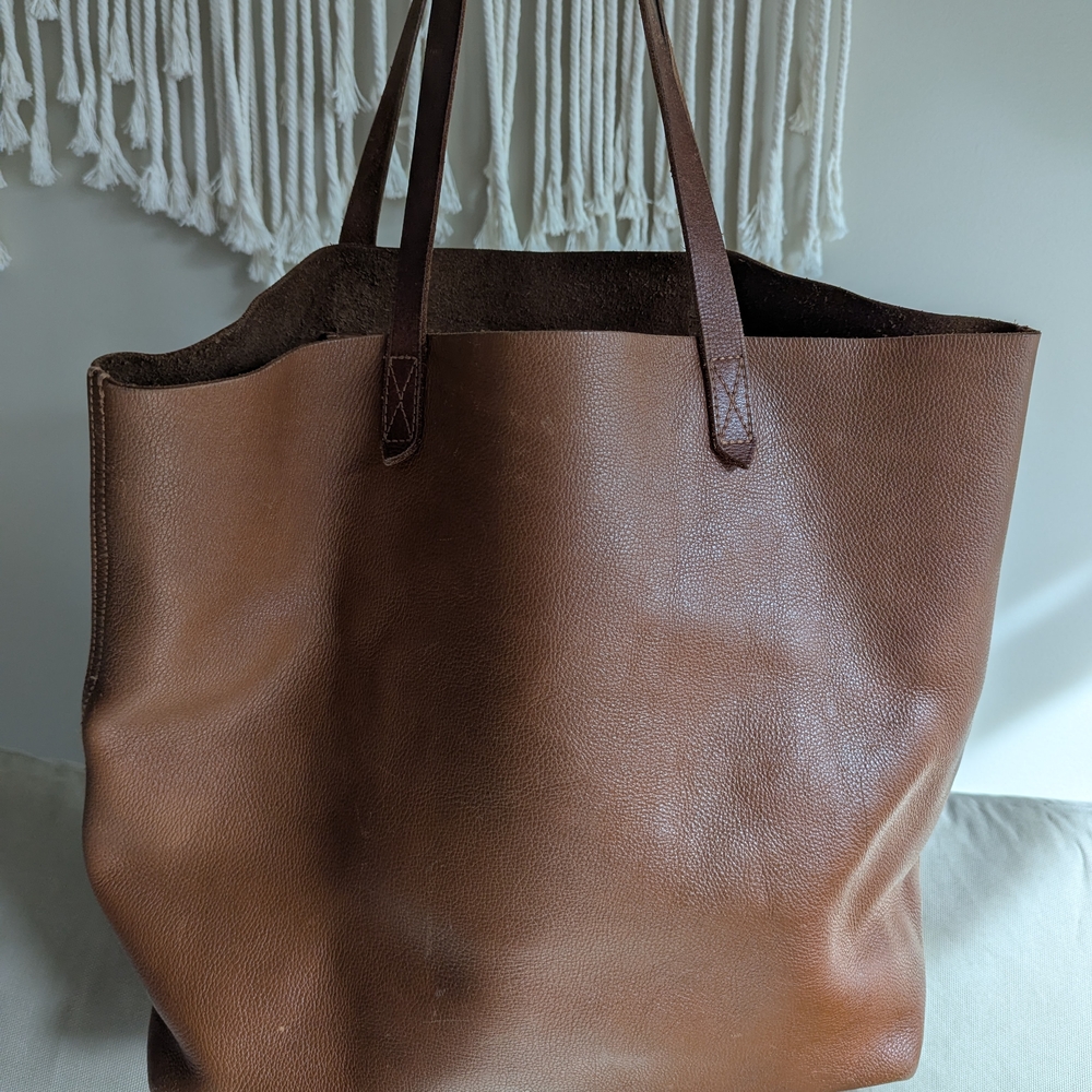 Madewell Brown Leather Tote Bag